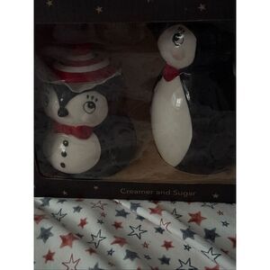 Johanna Parker Christmas Holiday Penguin Sugar And Creamer Set